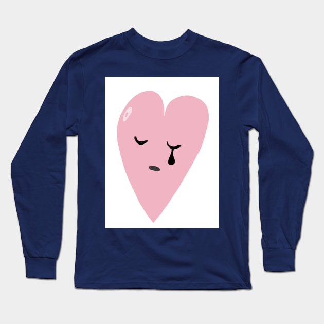 crying heart Long Sleeve T-Shirt by bilavamavka